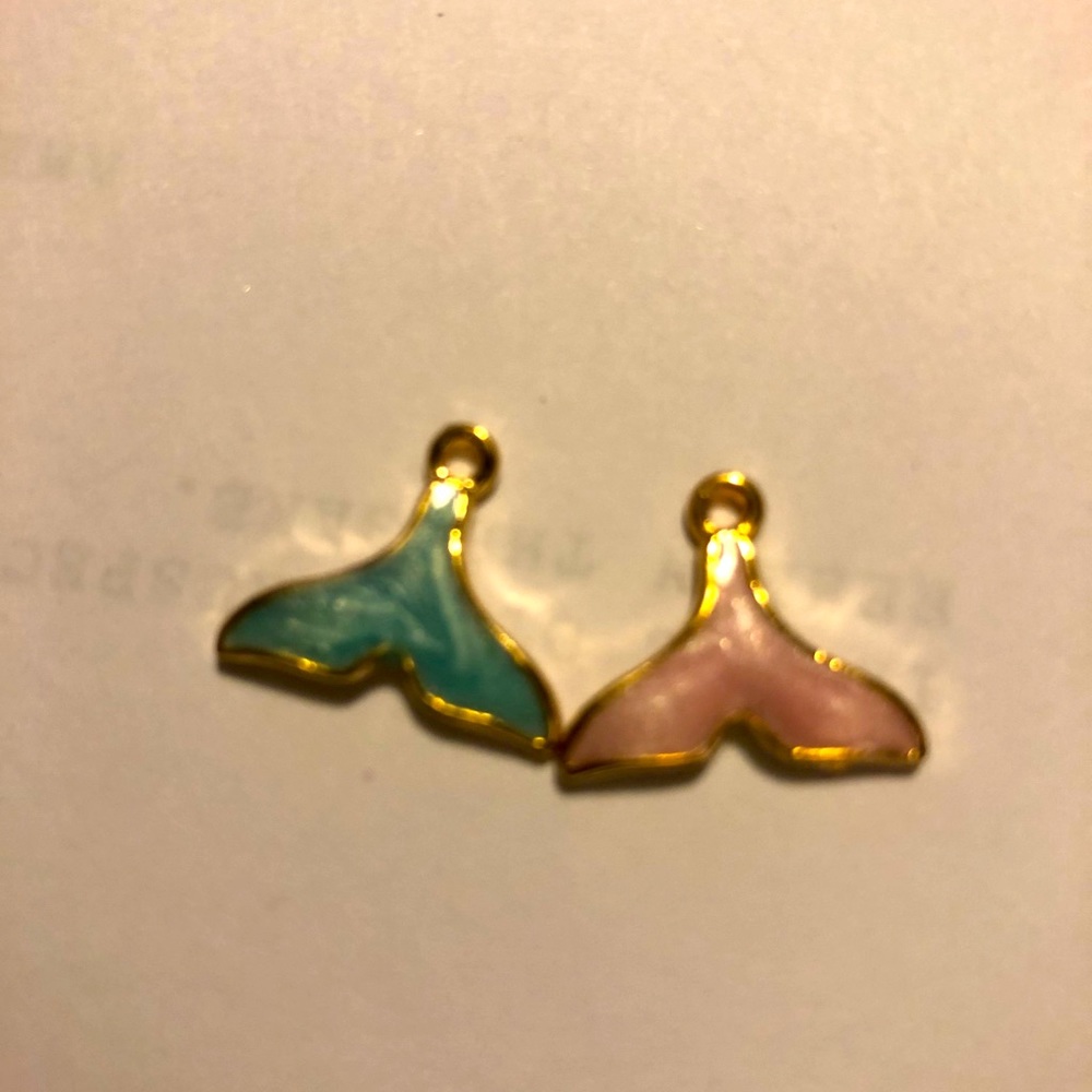 Whale tail charms